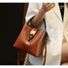 Real Oil Wax Leather Women's Bucket Bag Casual and Simple Handbag Large Capacity Ladies Cowhide Fashionable Crossbody Tote Bag