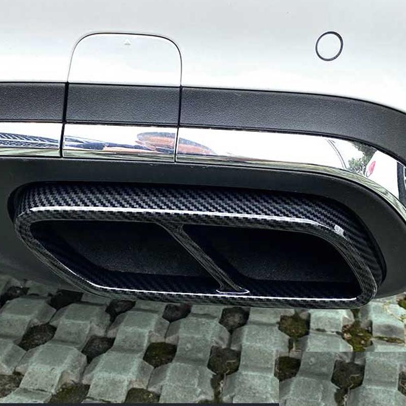For Mercedes Benz C Class W206 C200 C220 C260 C300 2022+ ABS Car Accessories Muffler Exhaust Pipe Tail Throat Cover Trim
