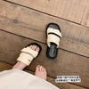 Su Yinyin Has the Same Square Head and Thick Bottom To Increase the Height of Casual One-word Slippers for Women, Minimalist and Versa