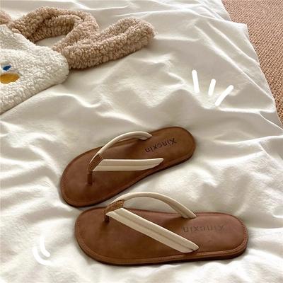 Шлепанцы женские модные для улицы 2025 лето прохладные тапочки корейская версия студенческие простые нескользящие пляжные шлепанцы