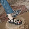 Flat-bottomed Soft-soled Roman Fairy Style Sandals Women's Summer Wear with Skirts 2025 New Pregnant Women's Beach Shoes