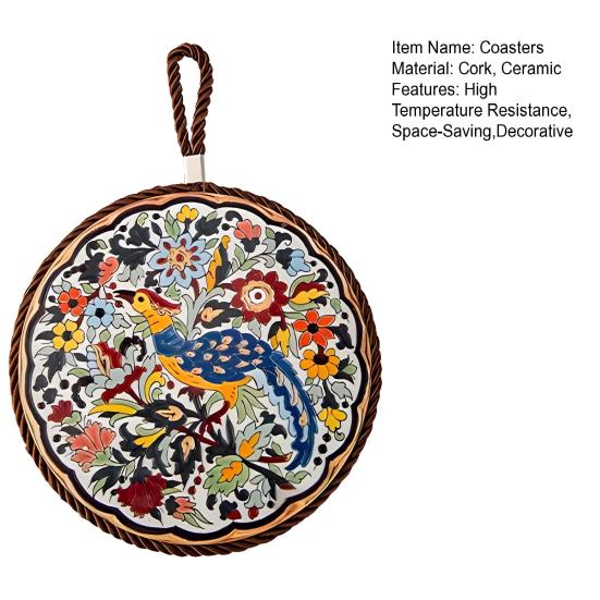 Керамические подставки Теплоизоляционный коврик для кухни Обеденный стол Защита от ожогов Пробковое дно