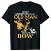 Funny Old Man Archery Bow Deer Hunting T Shirts Graphic Cotton Streetwear Short Sleeve Birthday Gifts Summer Style T-shirt Men