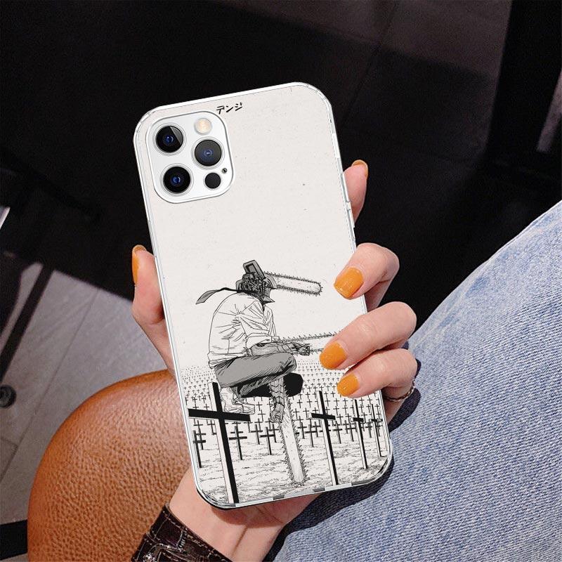 Anime Chainsaw Phone Case For iPhone 17 Air 16 Pro Max 16E 15 + 14 Plus 11 12 13 Mini 7 8 SE Gift Print Cover Fundas 16 Pro Max