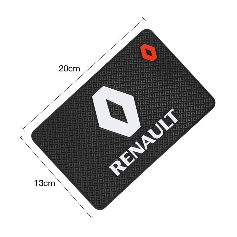 Колпаки 1 шт. Логотип автомобиля Нескользящий коврик Прилипающая ПВХ-подушка на приборную панель Автомобиля Для Renault Megane 2 3 4 Twingo Clio Talisman Captur Trafic Kw