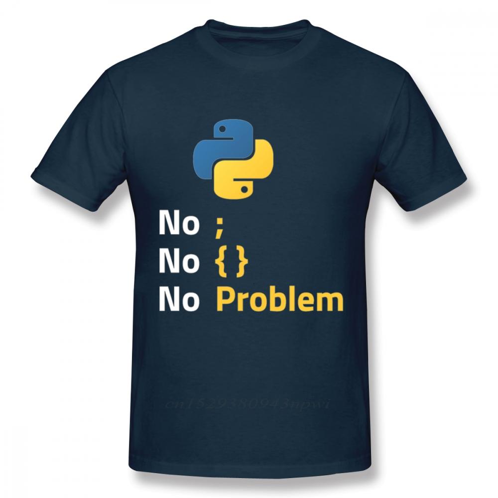 Футболка с дизайном на тему языка программирования Python для программиста Homme Футболка с круглым вырезом Camiseta