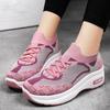 Женские дышащие модные кроссовки с сеткой, летние женские повседневные туфли на толстой подошве на танкетке, женская обувь на платформе