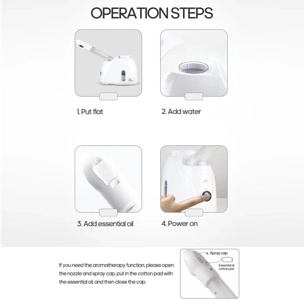 Горячий спрей для лица, паровой аппарат, нано-спрей, измеритель увлажнения, салон красоты, домашний распылитель с открытыми порами