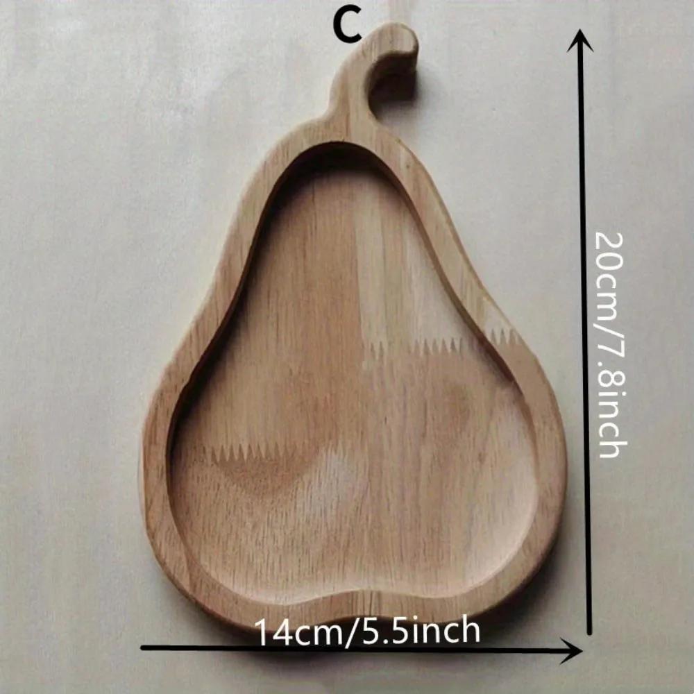 Переносная тарелка для закусок Компактное хранение Белка Деревянный поднос для закусок Поднос для фруктов Груша Яблоко Контейнер для орехов Посуда Аксессуары