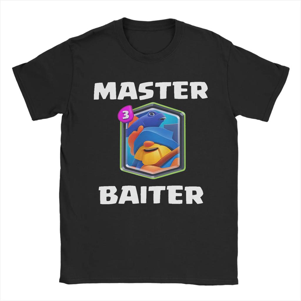 Master Baiter CClashs RRoyales Футболка Мужская Повседневная 100% Хлопок Футболка С Круглым Вырезом С Коротким Рукавом Футболка С Принтом Одежда