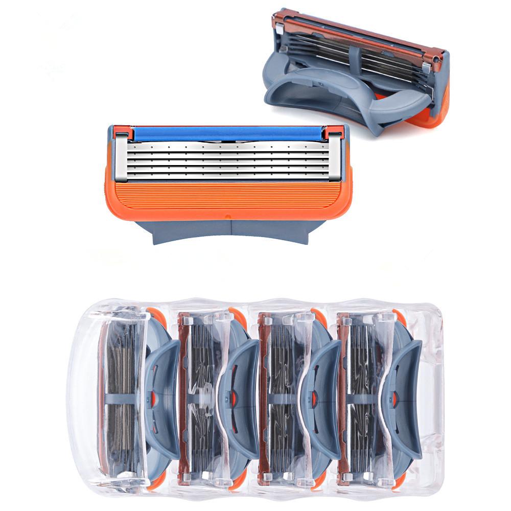 Сменные головки для бритв для мужчин | 5-слойные кассеты для бритья | Лезвия для бритья бороды и лица