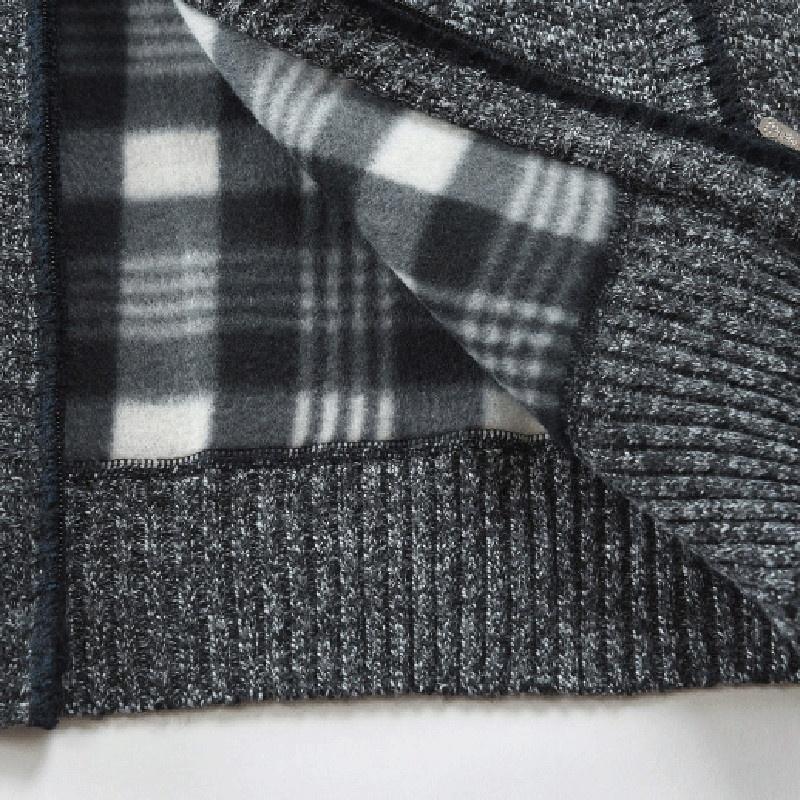 Мужские повседневные вязаные свитера-кардиганы Slim Fit Fleece Full Zip Толстый вязаный кардиган Зимняя верхняя одежда