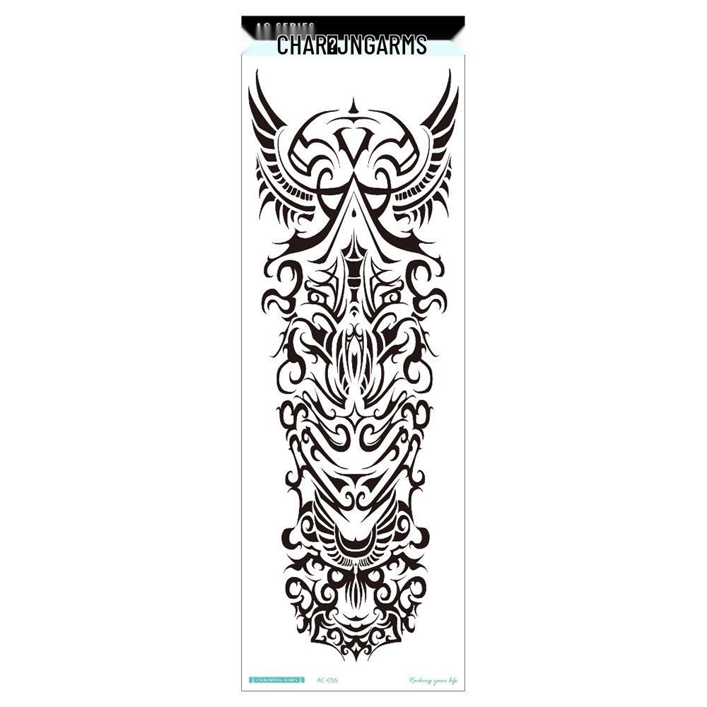 Waterproof Full Arm Tattoo Sticker - Trendy Floral Design