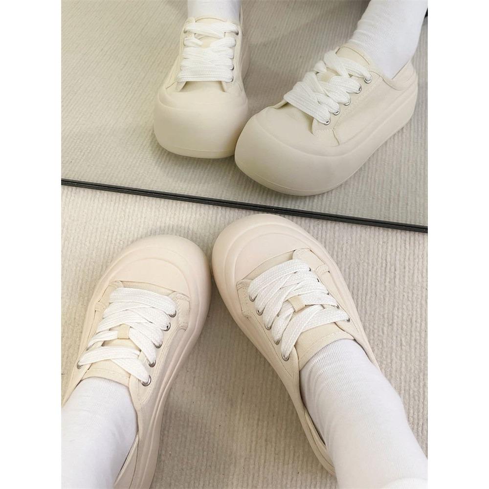 Summer Solid Color Casual Canvas Shoes for Women
