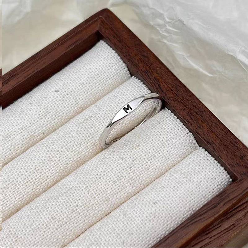 Эстетические свадебные крошечные начальные кольца с буквами, подарочные кольца с буквами на палец, женские модные кольца из нержавеющей стали, ювелирные изделия, подарок