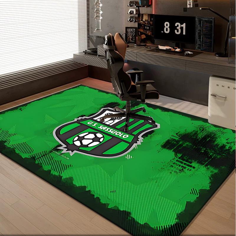 1PC rug Sassuolo Football Crest Design Carpet, Chair Rug,Area Rug for Office Bedroom living rooms bedroom, Doormat decor Christmas fan gifts