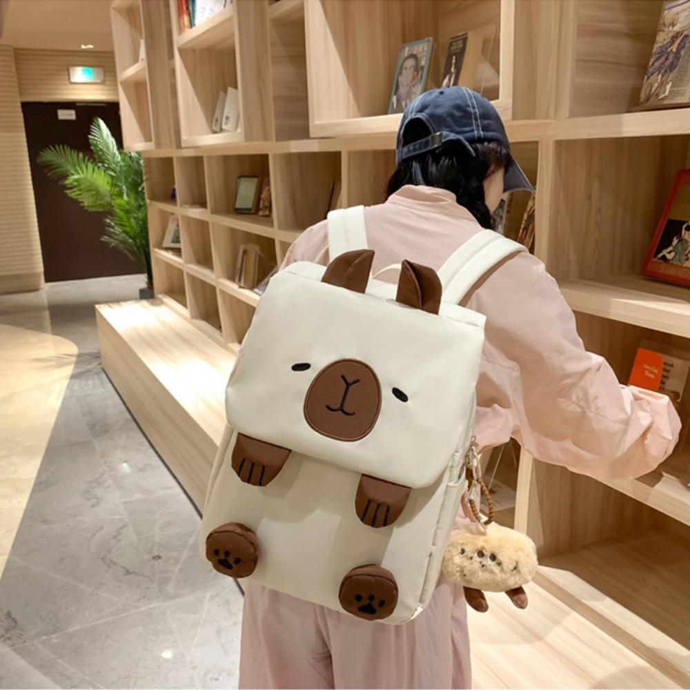 Рюкзак Capybara, сумка для книг для студентов, большая вместительная дорожная сумка, сумка через плечо, сумка для почтальона, подарочная сумка