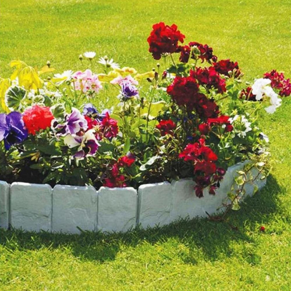1-10 шт. имитация камня, газонный забор, садовая окантовка, блокировка, пластиковая клумба, бордюр, двор, пейзаж, украшение дома
