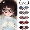Plush Doll for 1/31/4 BJD Glasses Clothes For 10/15cm Dolls Plush Doll Eyeglasses Cute Heart Frame