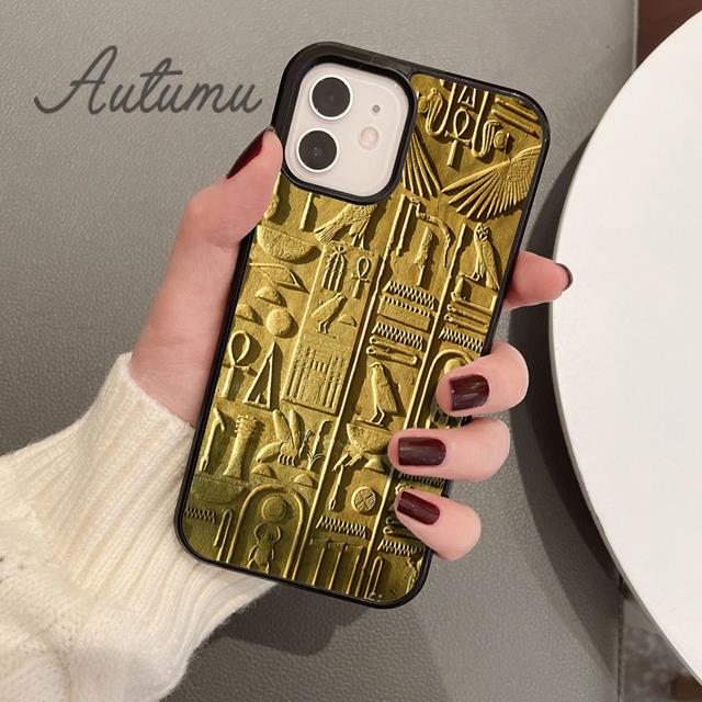 Чехол для телефона с египетскими иероглифами и символами для iPhone 11 12 13 14 Pro Max mini XR XS SE 2020 7 8 Plus Samsung S21 S22