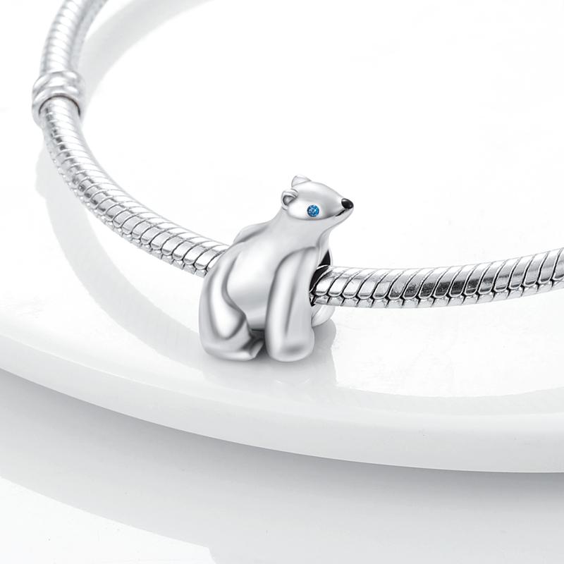 Charms Copper Elegant Polar Bear Animal Beads Fit Charms Plata Original Bracelet Beads Women Jewellery Making Diy Gifts