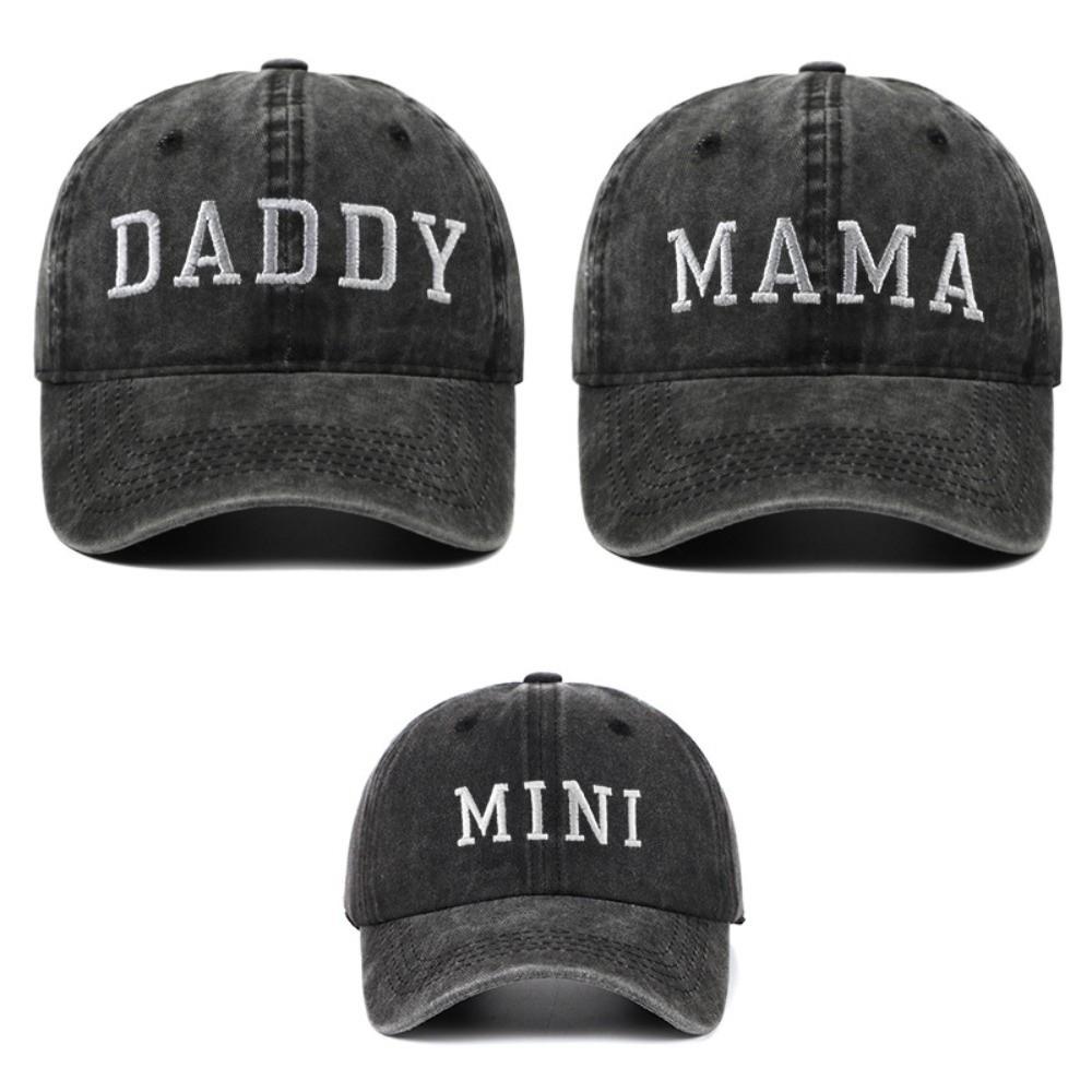 Vintage Parent-child Baseball Hats Adjustable Family Matching Baseball Cap Sport Visors Cap Gifts