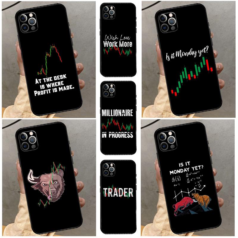 Day Trader Trader Trading Phone Case For iPhone 16 15 14 13 11 12 17 Pro Max mini 15 16 Plus 16e 17 Air Bumper Cover