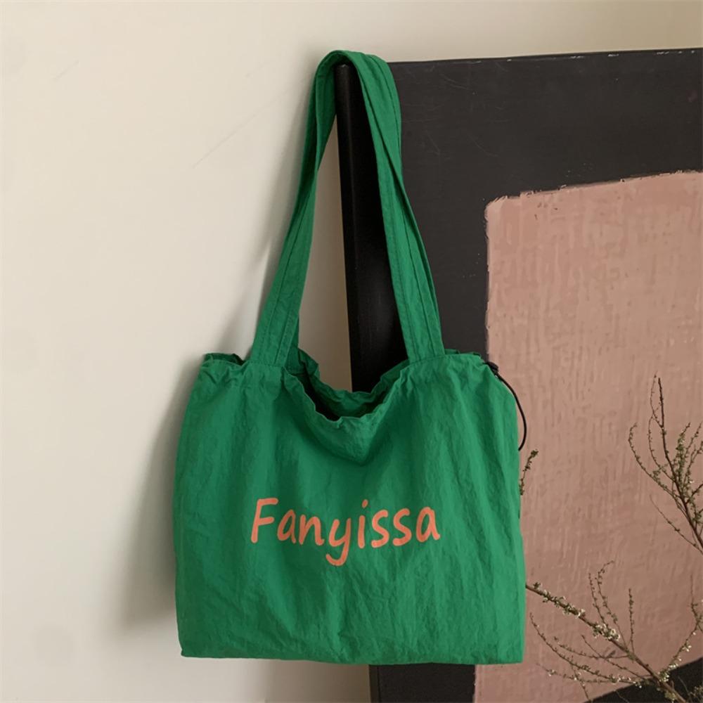 Корейские сумки-тоут на кулиске, повседневная сумка для покупок, сумка через плечо с буквой Ins, для улицы