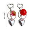 Элегантный брелок в виде сердца клубники, стильный брелок-подвеска, модная сумка, подвеска, ювелирное украшение для женщин и девочек