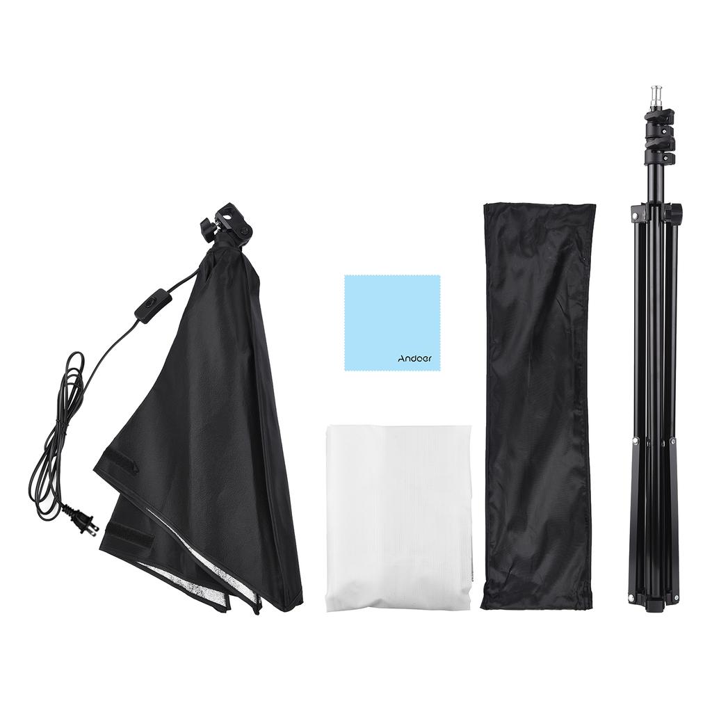 Andoer Studio Photography Softbox Kit with 50x70cm Softbox * 1 + 2M Metal Tripod Stand * 1 for Live