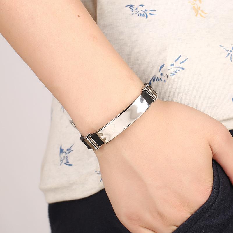 Titanium Steel Bracelet Bracelet, Popular Silicone Fashion Bracelet Bracelet, Stainless Steel Adjustment Bracelet