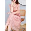 Silk Embroidered High-Waist Dress for Women - Fashionable, Age-Defying, Slimming Mulberry Silk Style for Middle-Aged Women