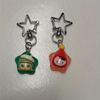 1PC Lucky Star Keychain Key Decoration Plastic Animal Star Pendant Cute Cartoon Luminous Keychain Bag Pendant Accessories