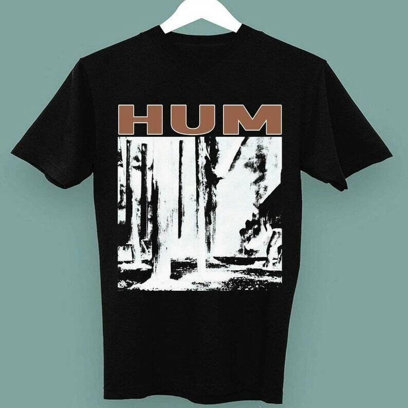 Hum band Футболка альтернативный рок Унисекс Черная футболка