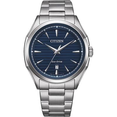 Мужские аналоговые часы Eco-Drive на солнечной батарее 32023842 Серебристый браслет Один размер