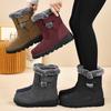 Women's Snow Boots With Fur Lined Waterproof Outdoor Anti-Slip Walking Ankle Booties for Women Winter Warm Comfortable Work Fleece Mid-Calf Boots