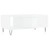  Coffee Table, High Gloss White, 90x50x36.5 Cm