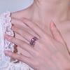 Sapphire New Niche High-End Color Ring Ring, Red Corundum Ruby Two-In-One Ring, Simple
