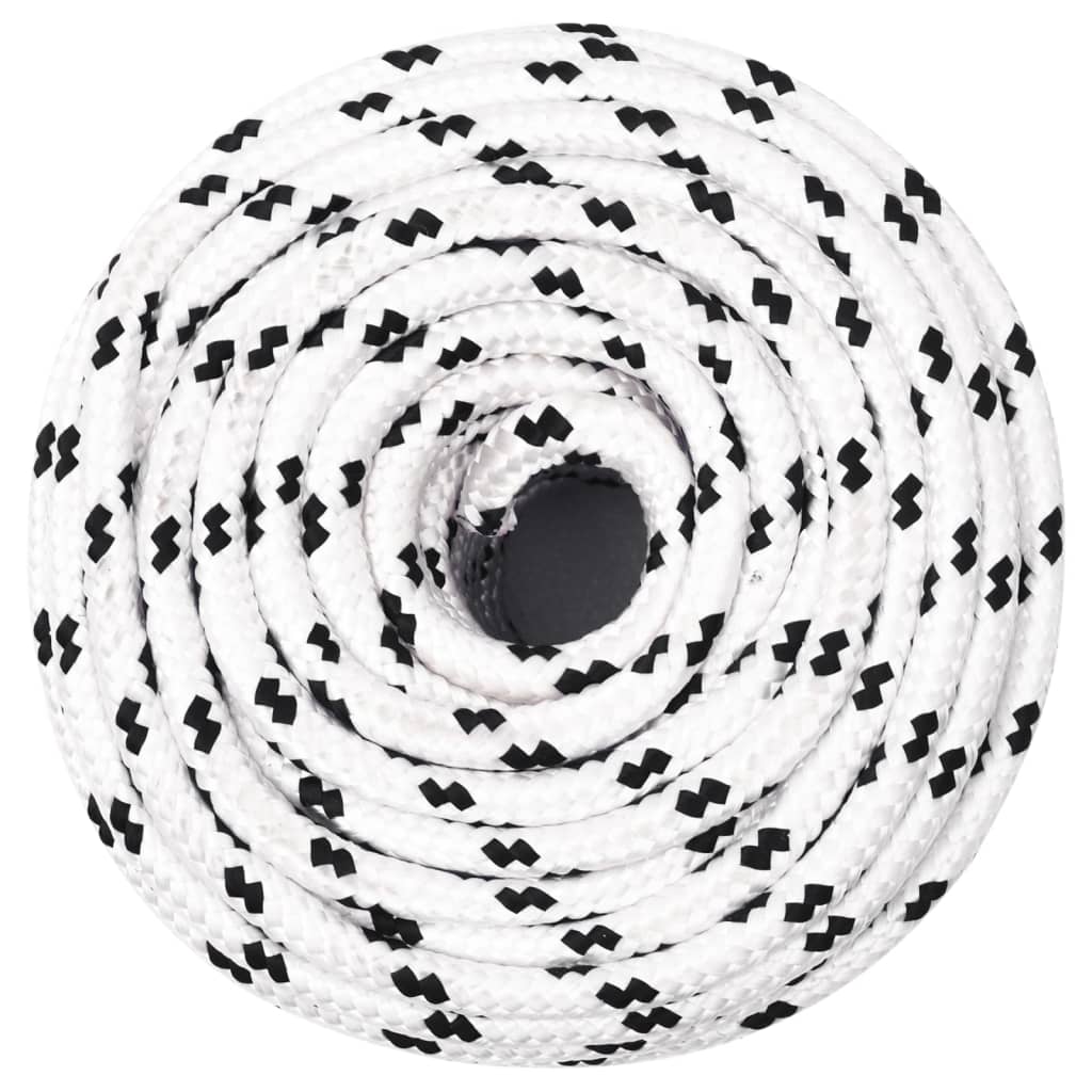 Boat Rope Braided White 6 mm * 25 m Polyester
