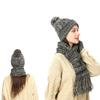 Women's And Men's Winter Fashion Warmth Cute Hat Scarf Gloves Casual Three Piece Set