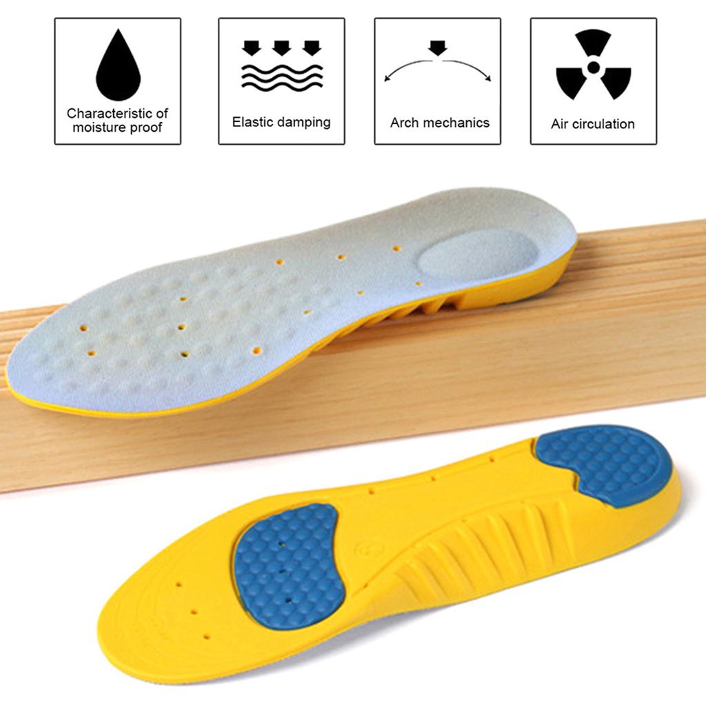 2Pair Massage Sports Insoles Damping Thicken Unisex Absorb Sweat Deodorize Breathable Comfort for Outdoor Summer