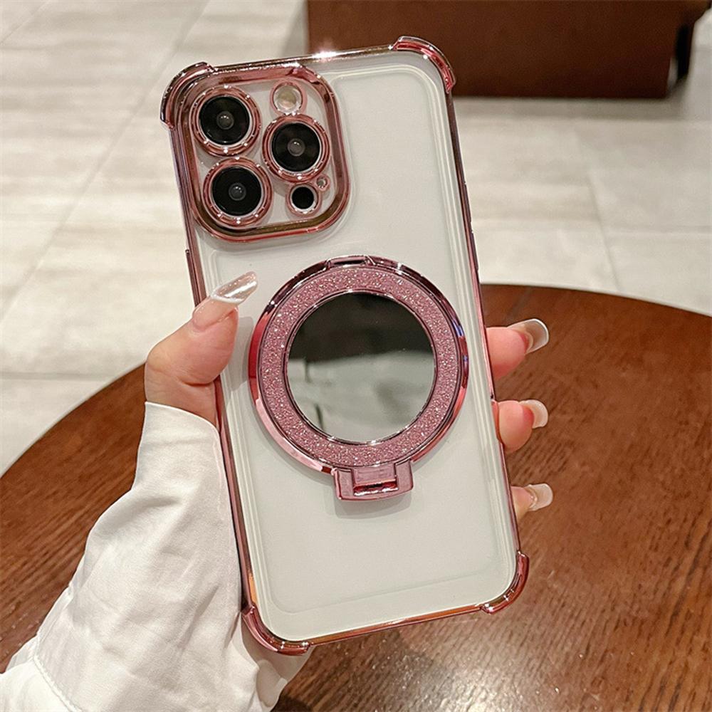 Чехол-держатель для зеркала с покрытием, мягкий силиконовый, четыре угла, воздушная подушка, противоударный, защитный чехол для Samsung Xiaomi Poco Redmi