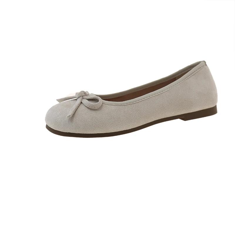 2025 Легкие Повседневные Модные Бобы Бабушкины Туфли Женские Весна Осень Новые Универсальные Плоские Туфли Резиновые Износостойкие