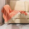 Multi-Purpose Woven Blanket: Sofa Throw, Bed Runner, Air Conditioning Shawl, Summer Cool Nap Blanket