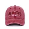 Хлопковая бейсболка New York с эффектом потертости Кепки Для Женщин Мужчин Ретро Вышивка Букв Snapback Кепки Козырек от Солнца Хип-Хоп Кепка Отца Кепка