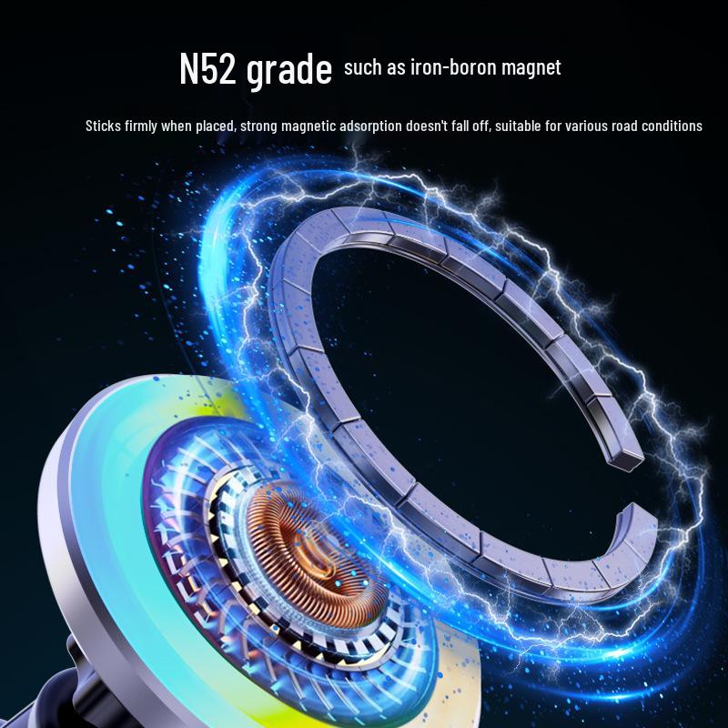 Magnetic Car Phone Holder with Wireless Charger for Apple