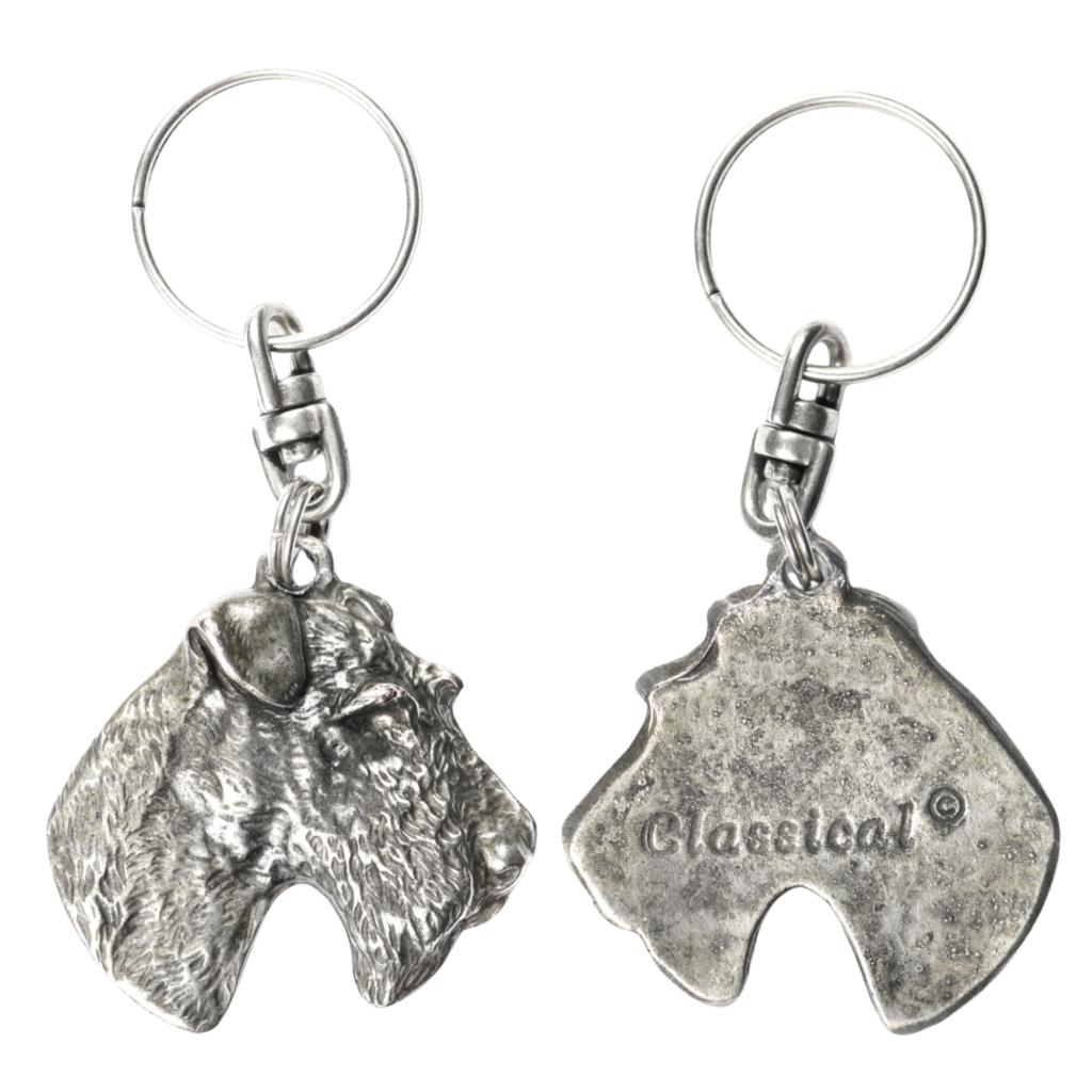 Fox Terrier Wire - Silver-plated Dog Pendant, Handbag Decoration, Backpack Pendant by Art-Dog Brand