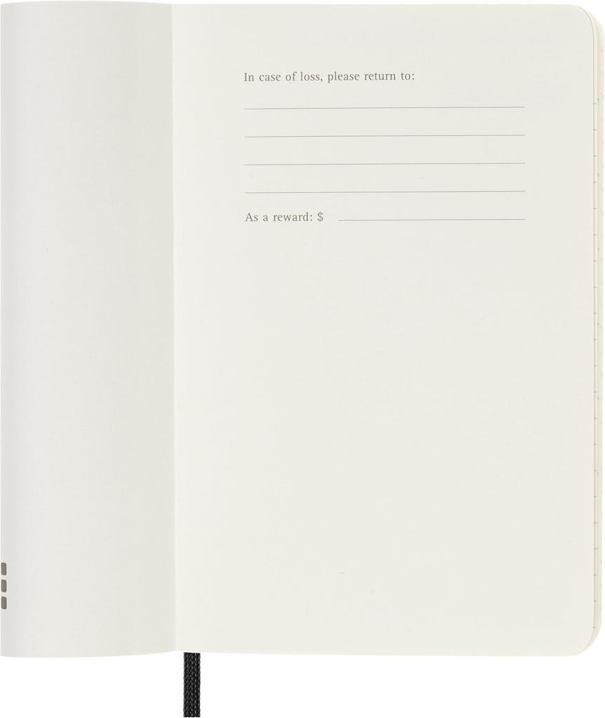 Moleskine 2026 January Monthly Pocket Size X Soft DSB12MN2Y26 Planner, Start, 12-Month Diary, (9cm 14cm), Cover, Black,