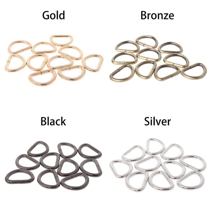 D-кольцо Металлический лямочный ремешок Кожаная сумка Ремесленная пряжка Ремесло 10 шт.