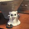 3D Printed Cat Figure Ghost Figure, Decorative Ornament, Smooth Surface Integrated Molding Ornament Mini Desktop Decoration Halloween Gift for Lovers
